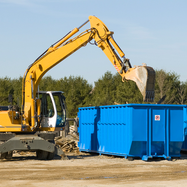 what size residential dumpster rentals are available in Corriganville Maryland